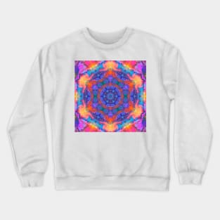 Psychedelic Hippie Red Blue and Pink Crewneck Sweatshirt